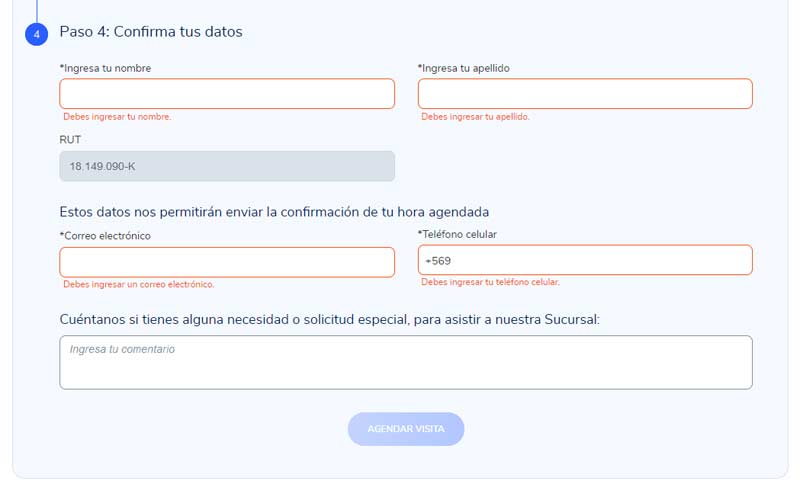 Llenar formulario con datos personales