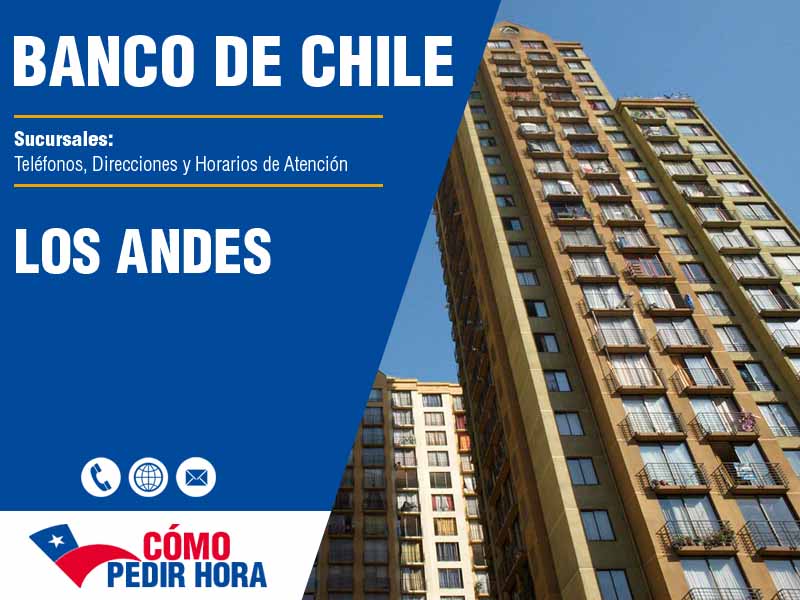 BANCO DE CHILE en Los Andes Valparaíso (Sucursales, Teléfonos y