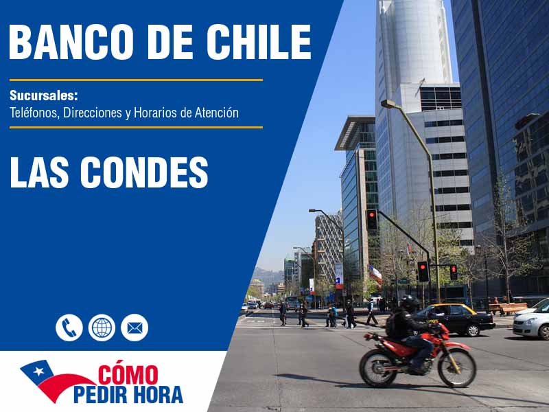 Sucursales del Banco de Chile en Las Condes - Telfonos y Horarios