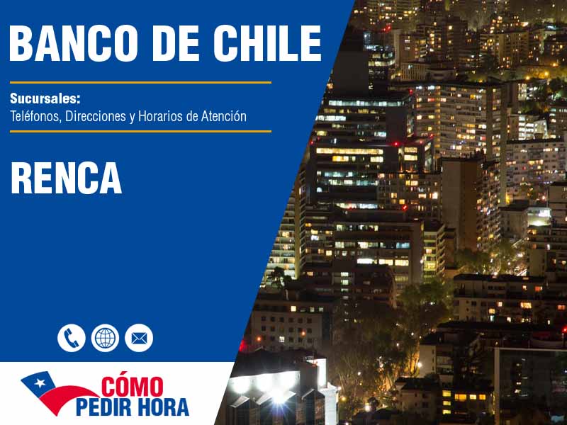 Sucursales del Banco de Chile en Renca - Telfonos y Horarios