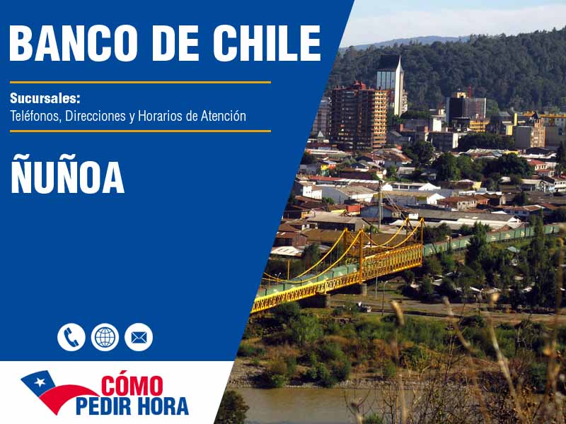 Sucursales del Banco de Chile en Ñuñoa - Telfonos y Horarios