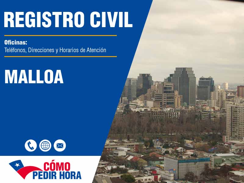 Oficinas del Registro Civil en Malloa - Telfonos y Horarios