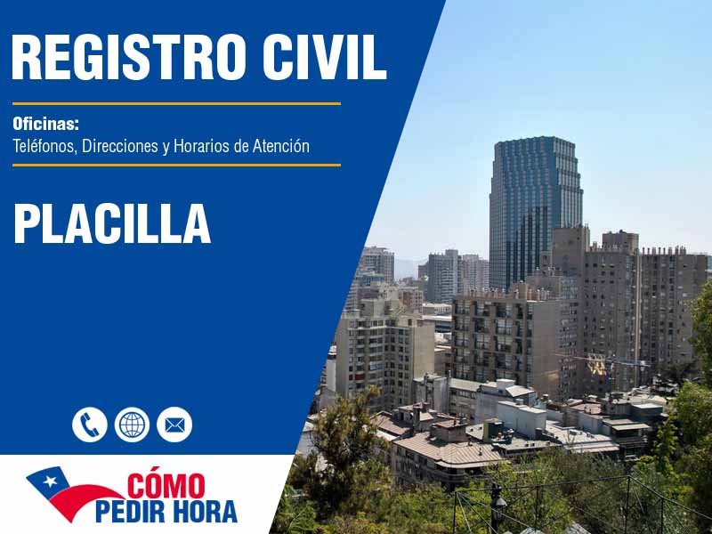 Oficinas del Registro Civil en Placilla - Telfonos y Horarios