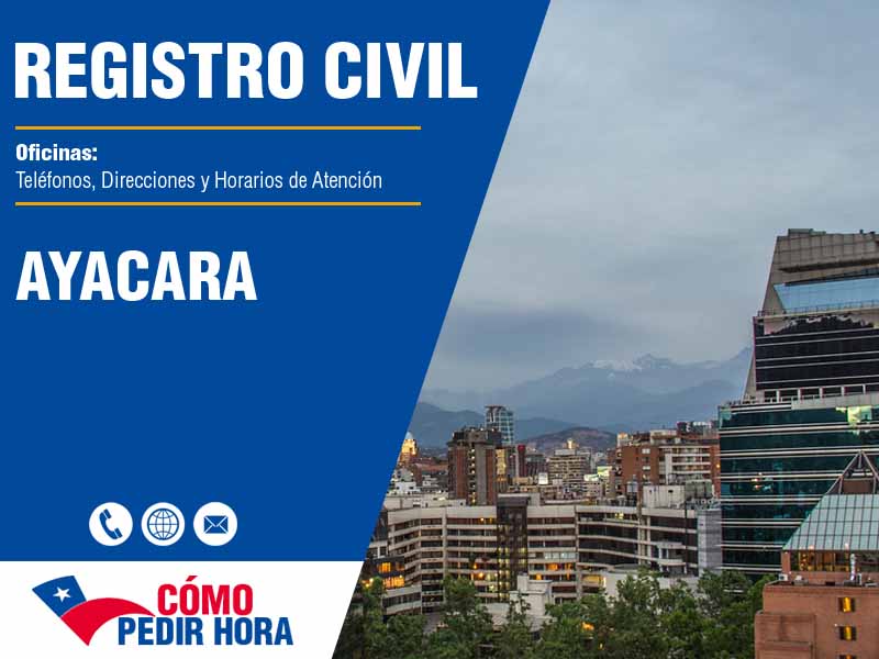 Oficinas del Registro Civil en Ayacara - Telfonos y Horarios