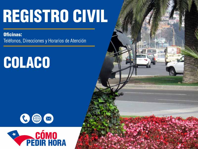 Oficinas del Registro Civil en Colaco - Telfonos y Horarios