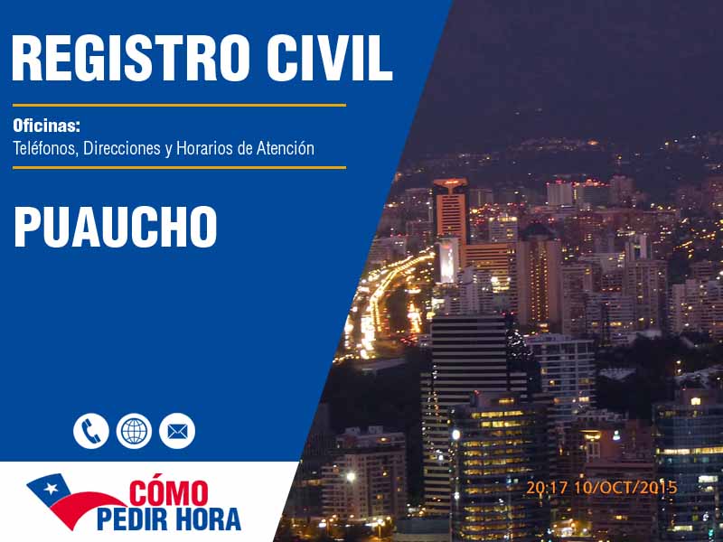 Oficinas del Registro Civil en Puaucho - Telfonos y Horarios