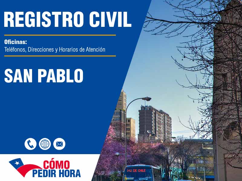 Oficinas del Registro Civil en San Pablo - Telfonos y Horarios