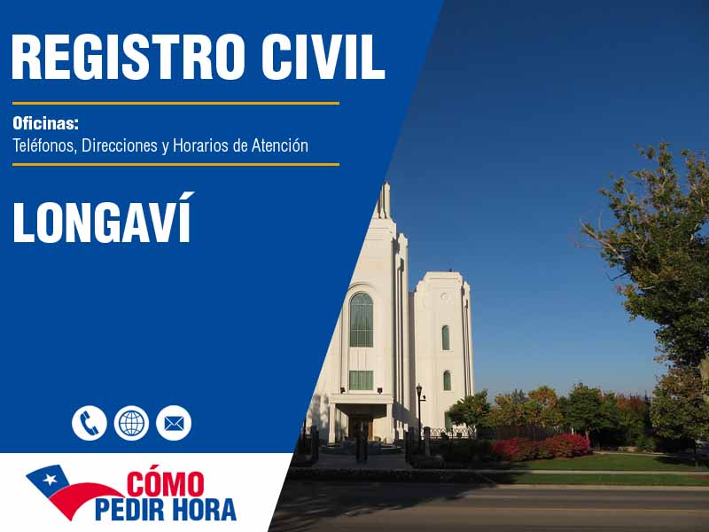 Oficinas del Registro Civil en Longaví - Telfonos y Horarios