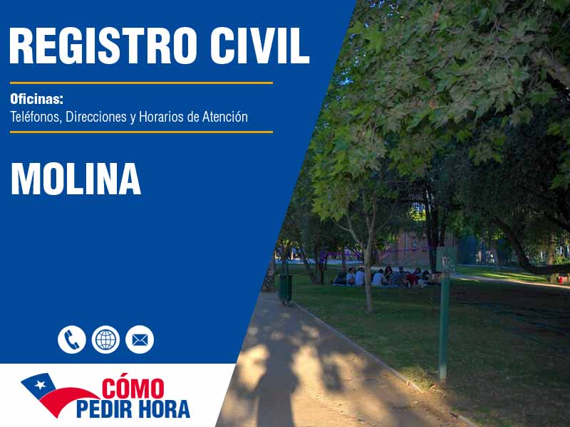 Oficinas del Registro Civil en Molina - Telfonos y Horarios