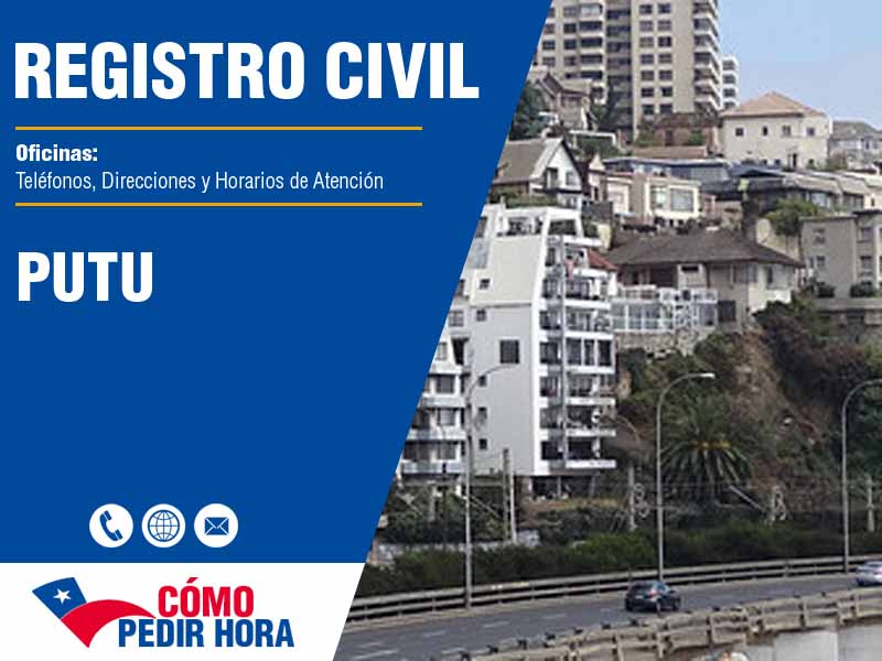 Oficinas del Registro Civil en Putu - Telfonos y Horarios