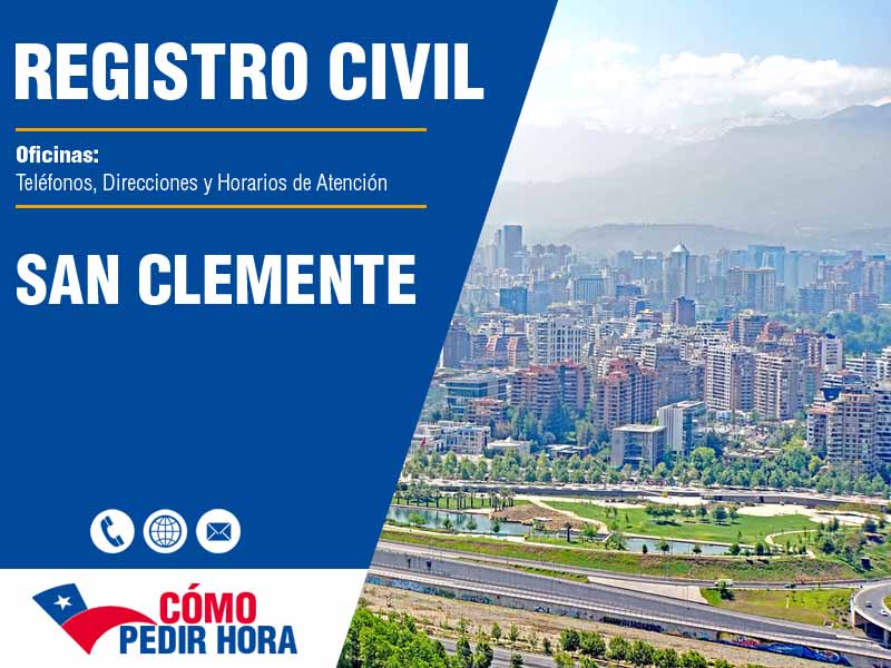 Oficinas del Registro Civil en San Clemente - Telfonos y Horarios