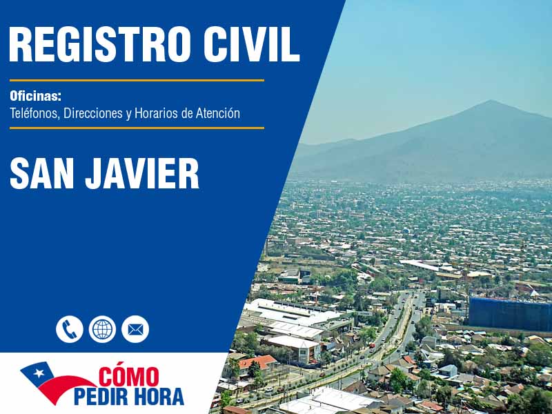 Oficinas del Registro Civil en San Javier - Telfonos y Horarios
