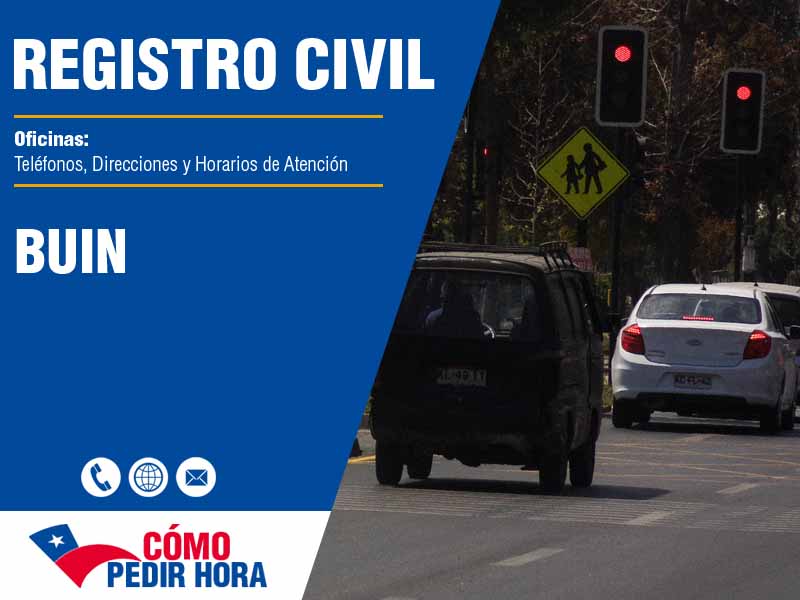 Oficinas del Registro Civil en Buin - Telfonos y Horarios