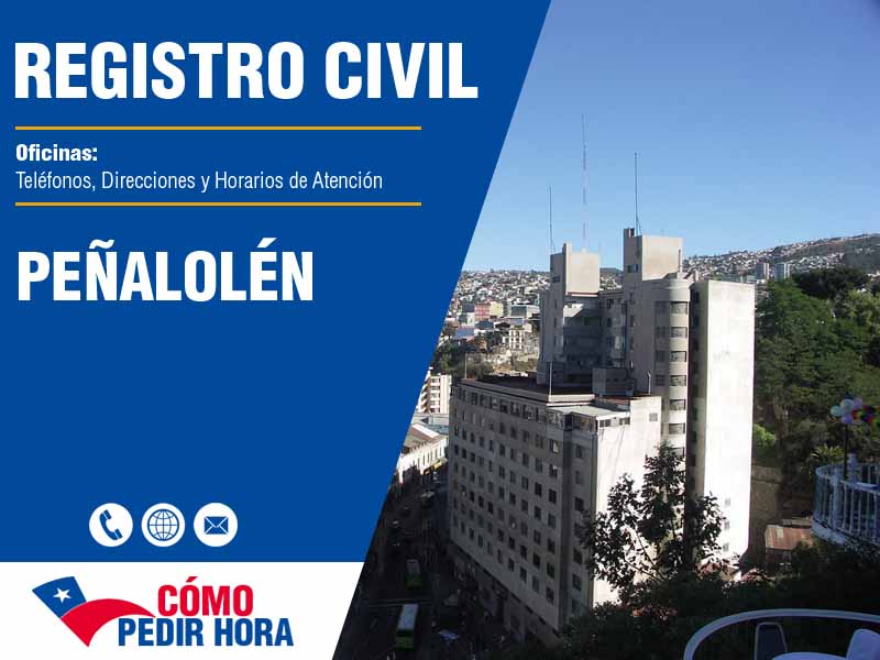 Oficinas del Registro Civil en Peñalolén - Telfonos y Horarios