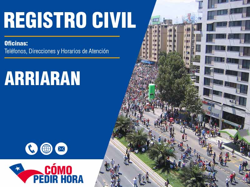 Oficinas del Registro Civil en Arriaran - Telfonos y Horarios