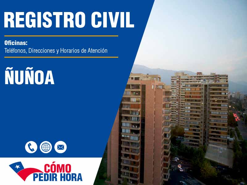 Oficinas del Registro Civil en Ñuñoa - Telfonos y Horarios