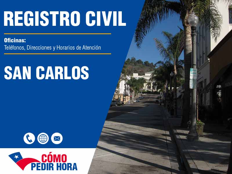 Oficinas del Registro Civil en San Carlos - Telfonos y Horarios