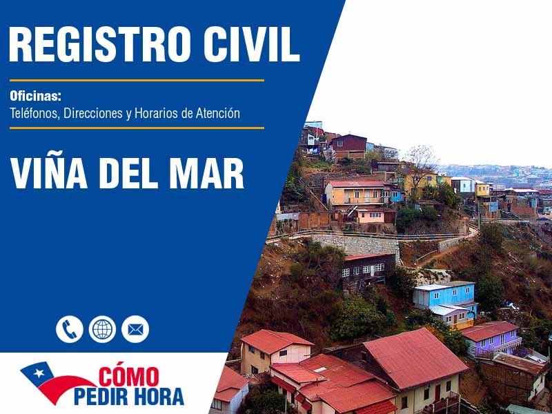 Oficinas del Registro Civil en Viña del Mar - Telfonos y Horarios