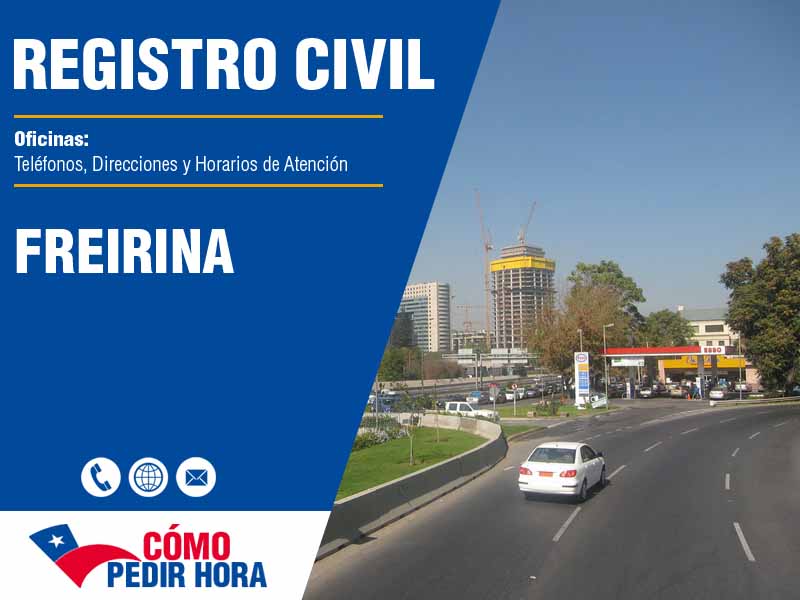 Oficinas del Registro Civil en Freirina - Telfonos y Horarios