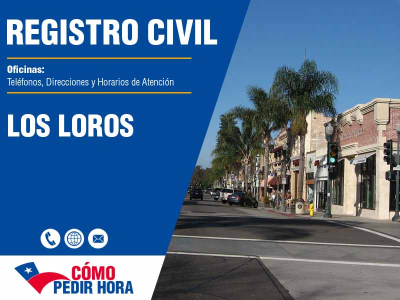 Oficinas del Registro Civil en Los Loros - Telfonos y Horarios