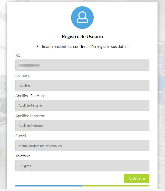 Llenar datos personales para registrarse en Uno Salud Dental