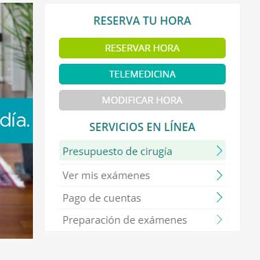 reserva tu hora en RedSalud